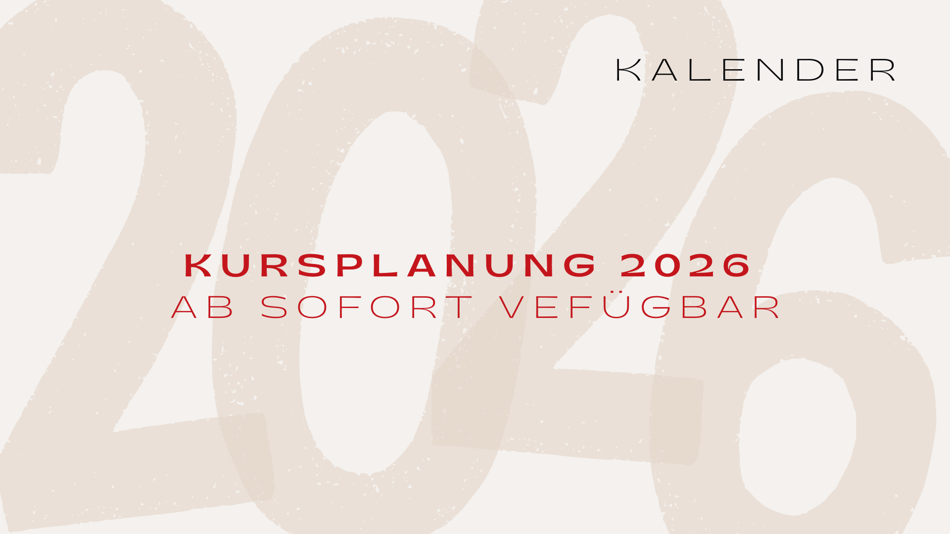 Kursplanung 2026